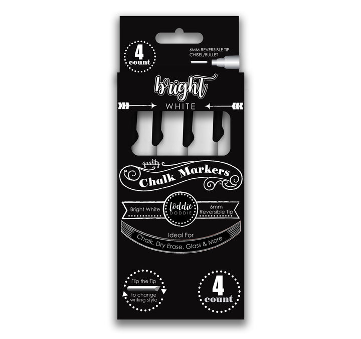 4ct Chalk Markers- Bright White