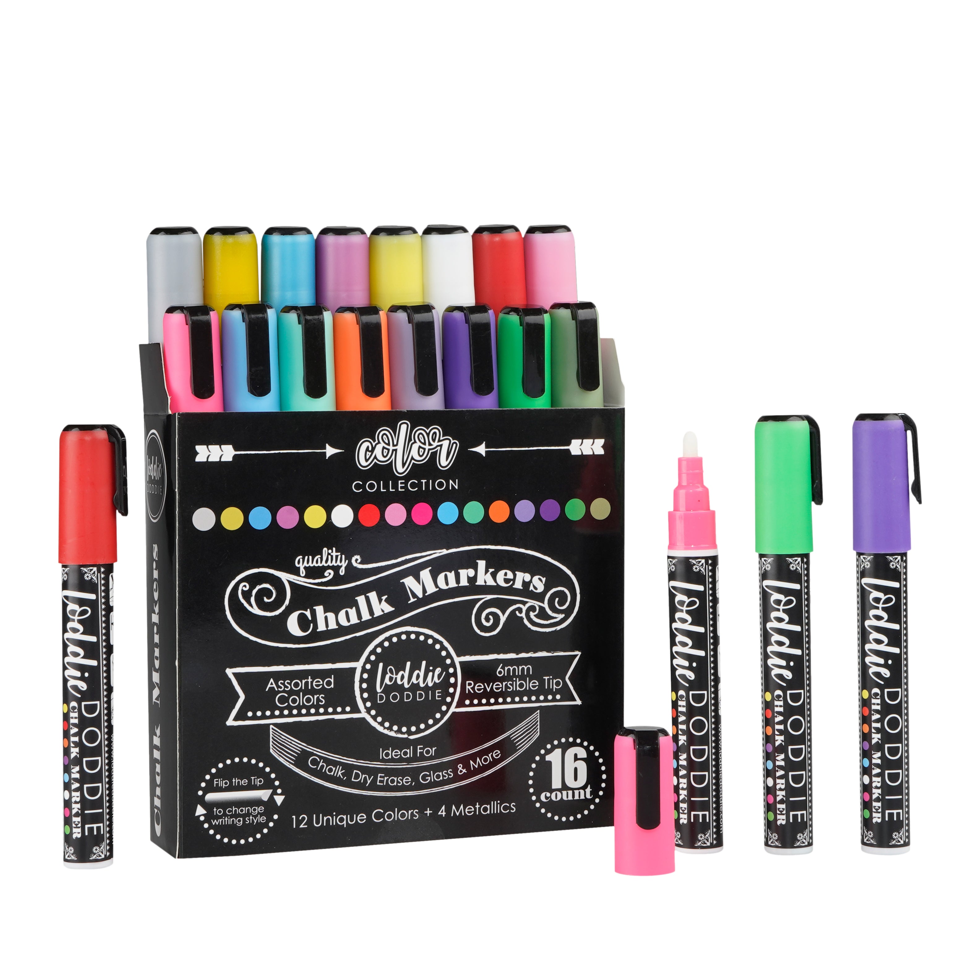 Loddie Doddie 8ct Liquid Chalk Markers Metallic Colors