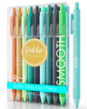 18ct Satin Barrel Retractable Gel Pens - Coastal Colors