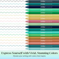18ct Satin Barrel Retractable Gel Pens - Coastal Colors