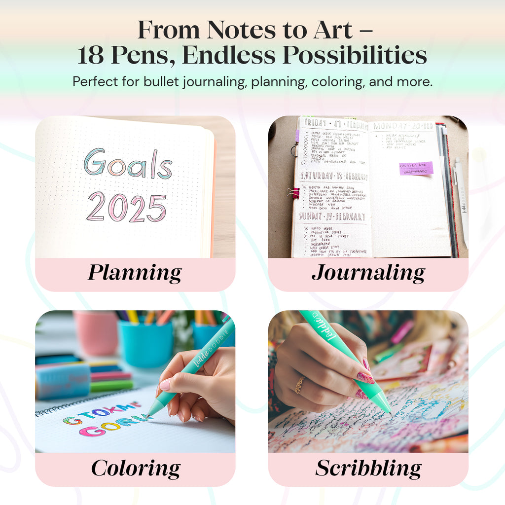 18-count pastel gel pens