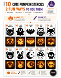 🎃 10 Easy-to-Trace Halloween Stencils Carve it or Chalk it