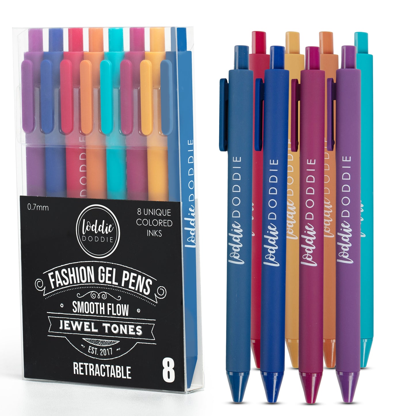 8ct Retractable Gel Pens - Jewel Tones