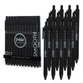 12ct Retractable Gel Pens with Soft Grip Barrel- Black