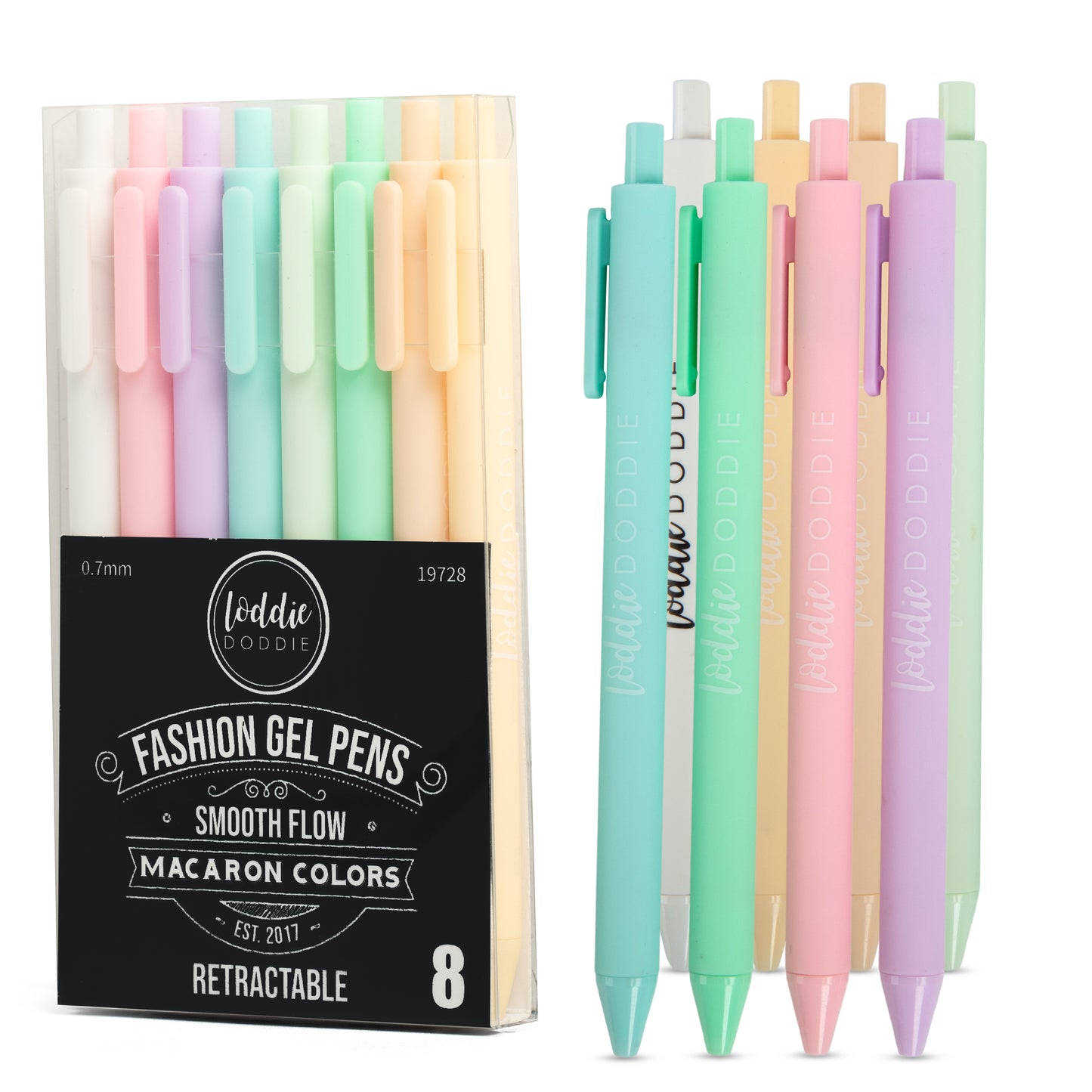 8ct Retractable Gel Pens - Macaron Colors