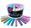 50ct Tub of Sidewalk Chalk - 12 Unique Colors