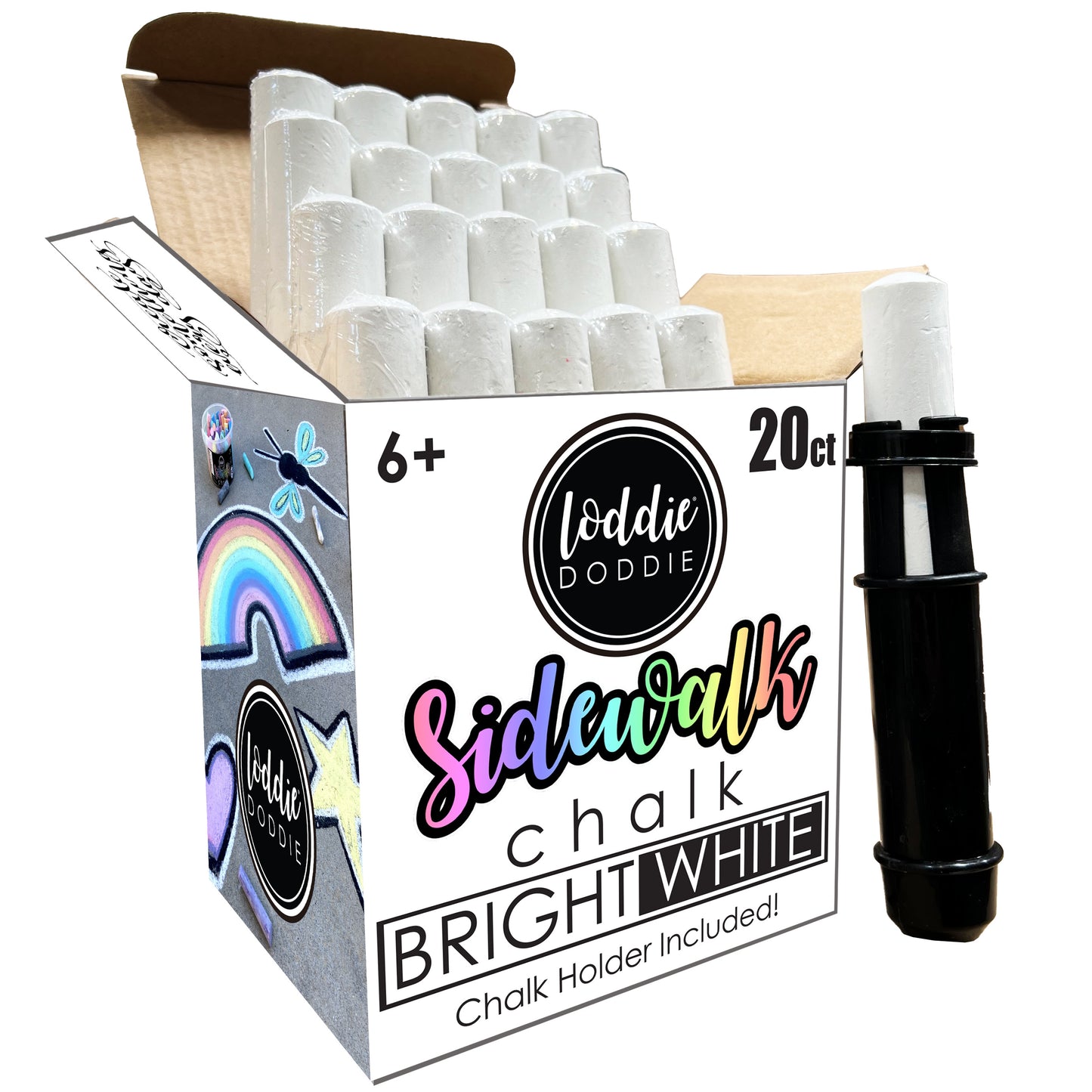 20ct Bright White Sidewalk Chalk