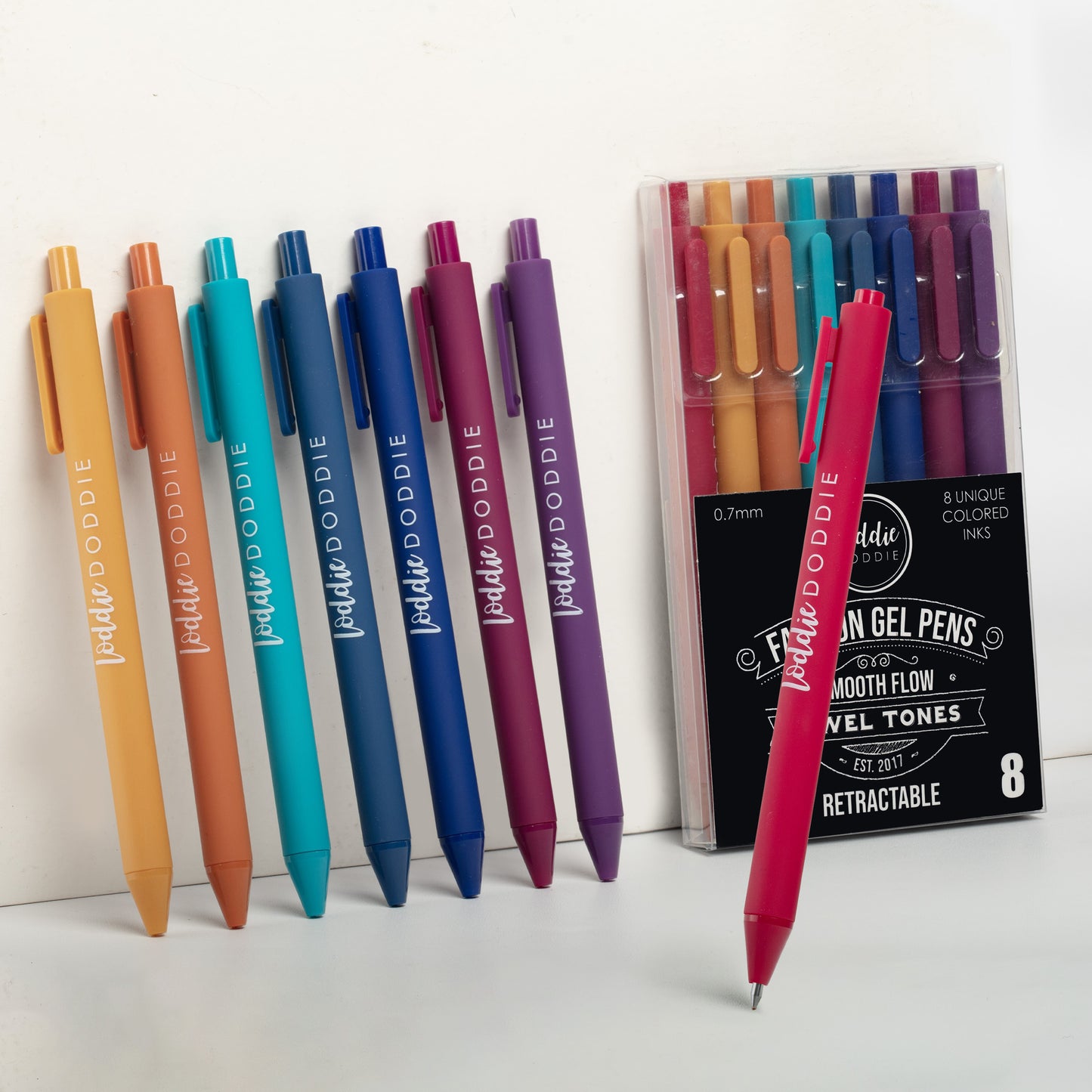 8ct Retractable Gel Pens - Jewel Tones