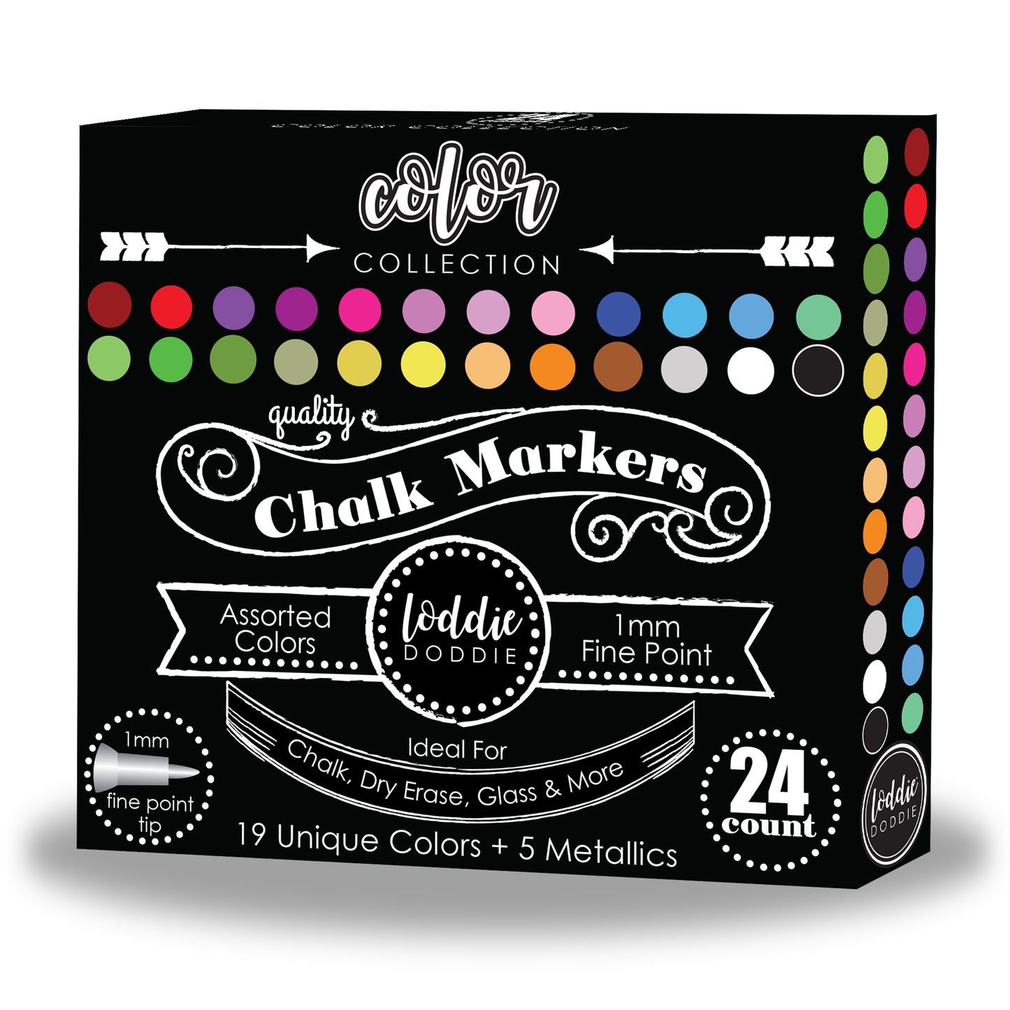 24ct Chalk Markers- Fine Point - Artists Assortment