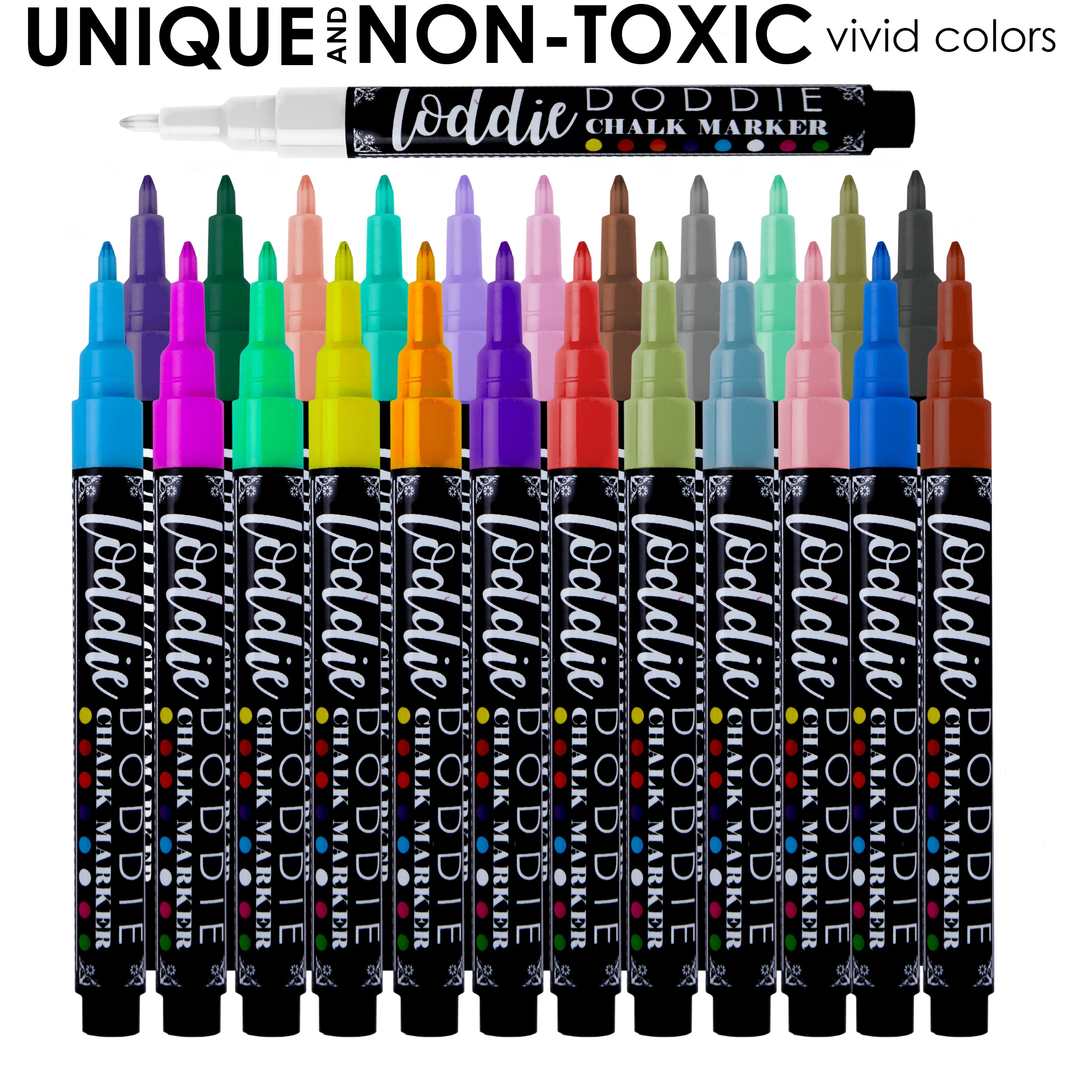 8ct Liquid Chalk Markers- Macaron Pastel MultiColors by Loddie Doddie