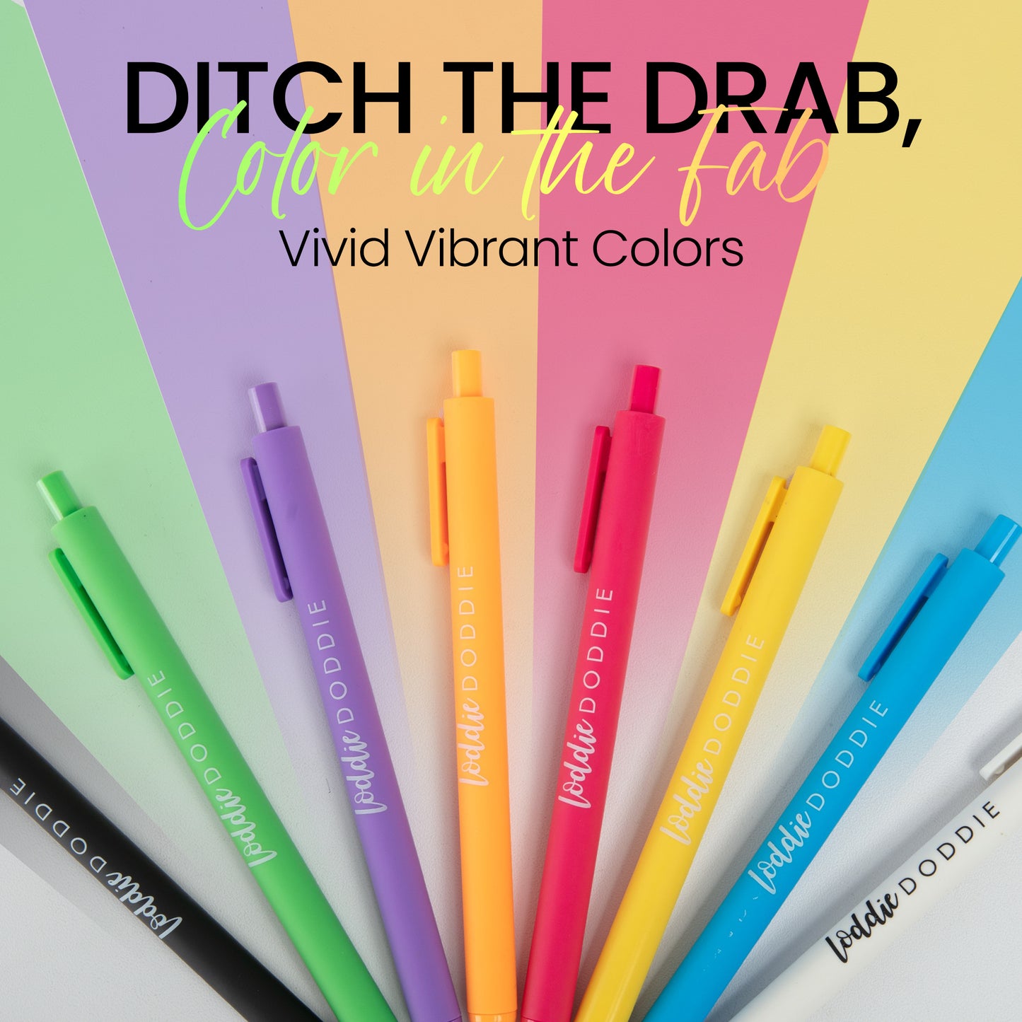 8ct Retractable Gel Pens - Vivid Colors