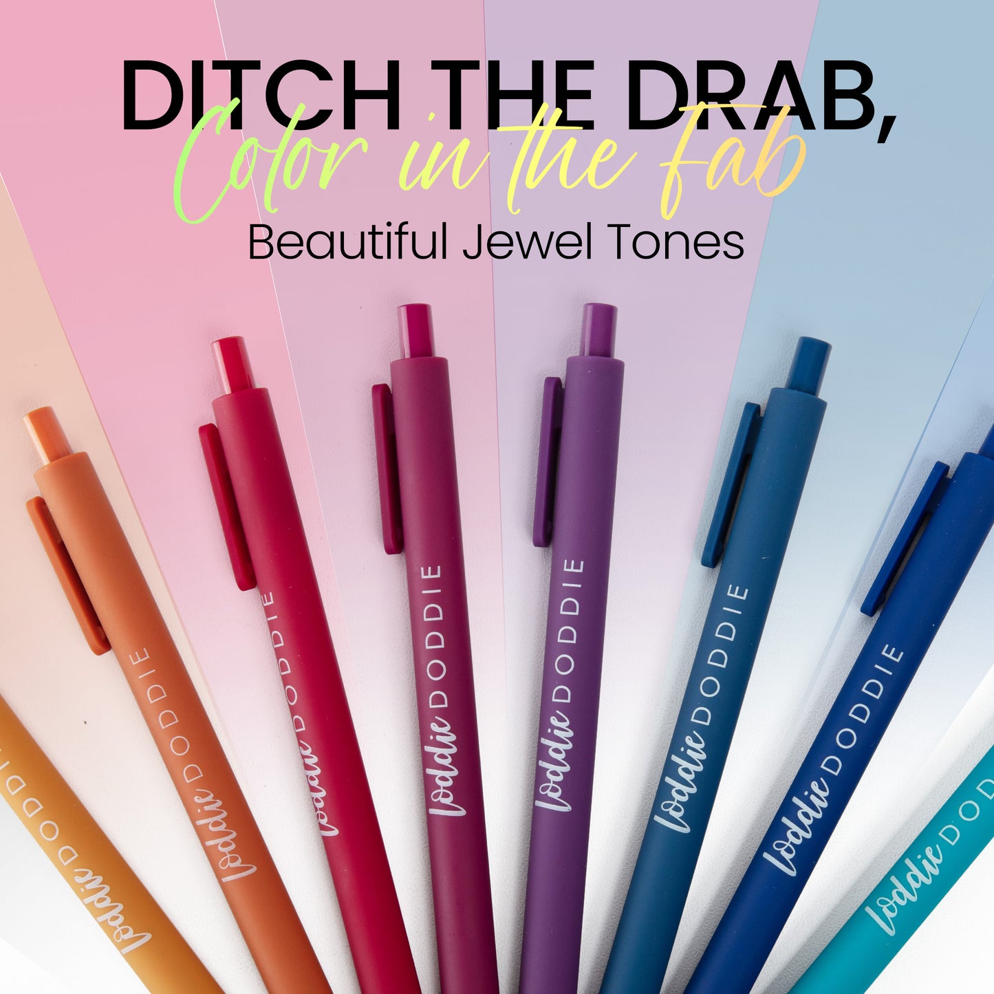 8ct Retractable Gel Pens - Jewel Tones