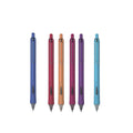 Loddie Doddie Hush Retractable Gel Pens, 0.5 mm Tip, Jewel Tones, 6 Pack