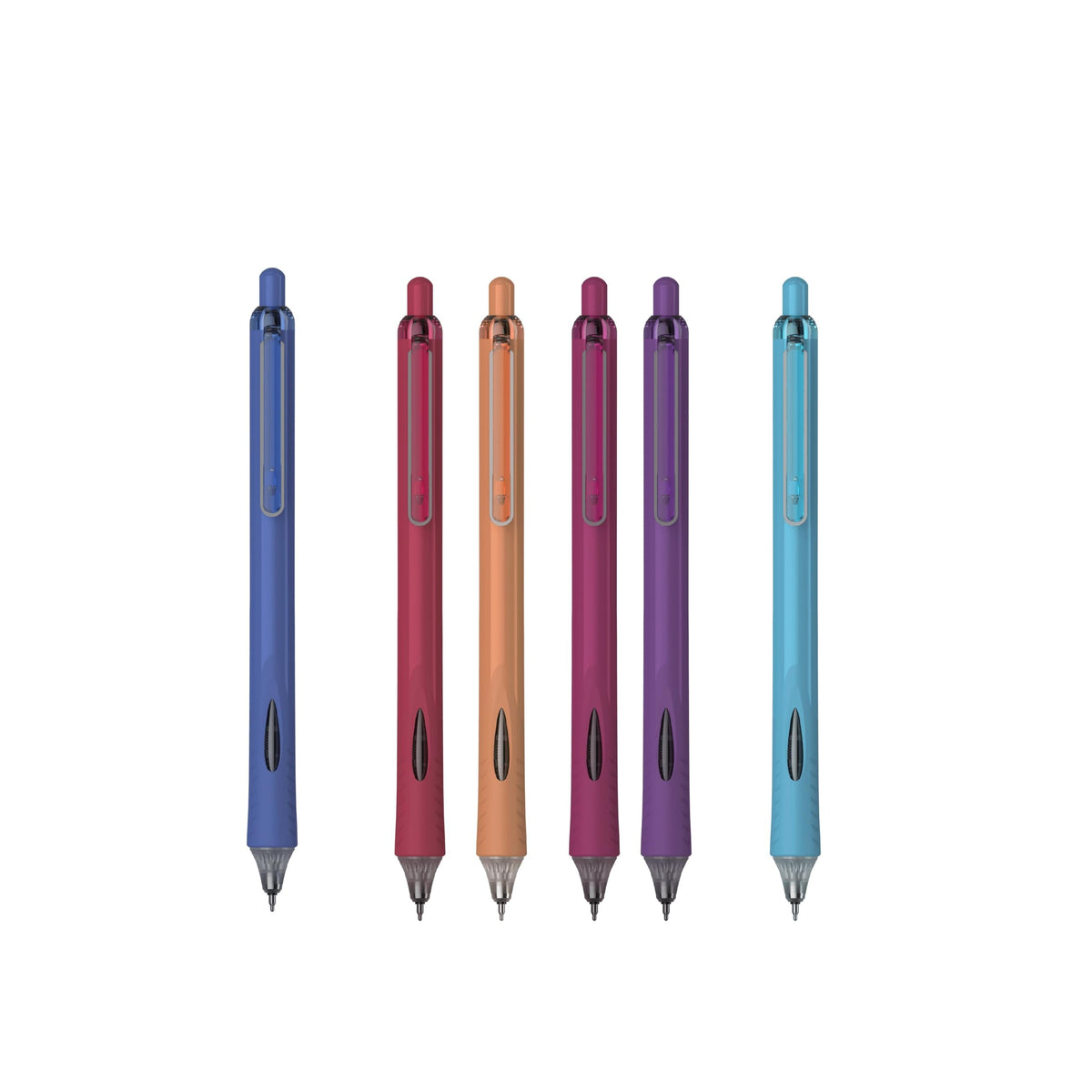 Loddie Doddie Hush Retractable Gel Pens, 0.5 mm Tip, Jewel Tones, 6 Pack
