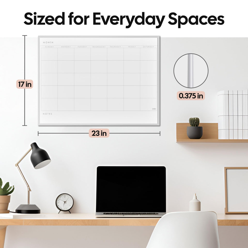 Loddie Doddie Dry Erase Magnetic Calendar Whiteboard, Fridge Calendar