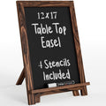 Loddie Doddie Mini Chalkboard Sign Easel, Place Cards, Dark Brown, 12"x17"