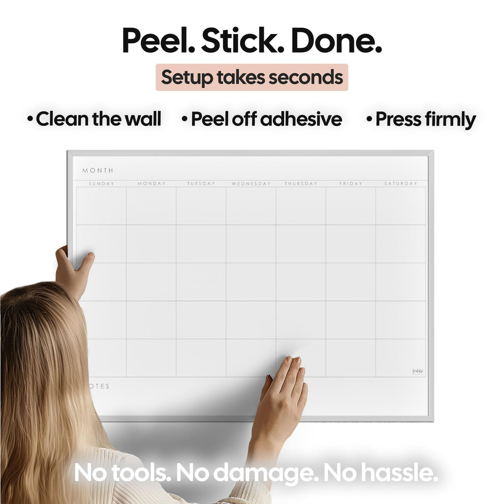 Loddie Doddie Dry Erase Magnetic Calendar Whiteboard, Fridge Calendar