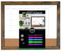 Loddie Doddie Magnetic Dry Erase Calendar Combo Kit, 18 x 24 Inch, Rustic Wood Frame