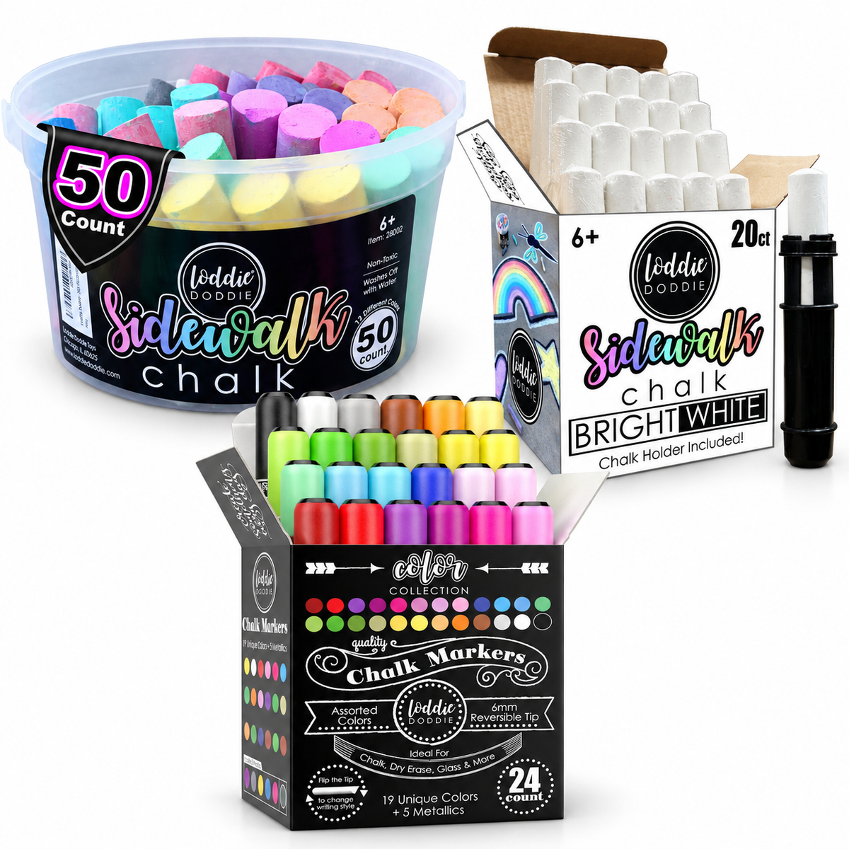 The Sidewalk Chalk Family Pack | LoddieDoddie Exclusive Bundle