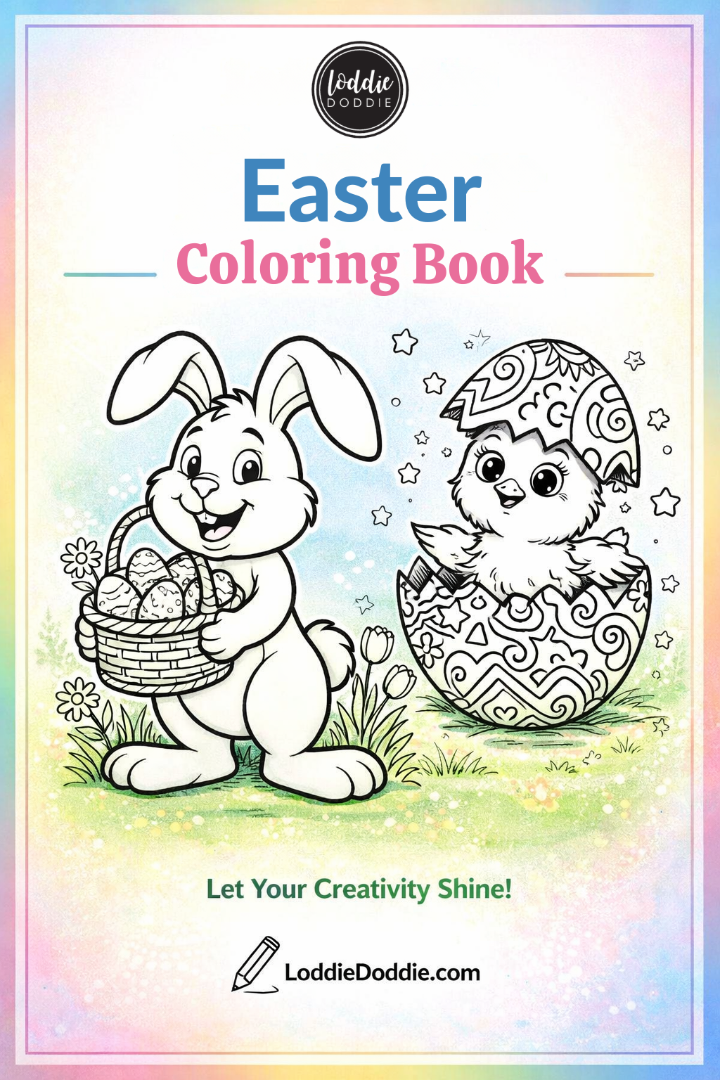 🐣 Loddie Doddie Easter Coloring Book