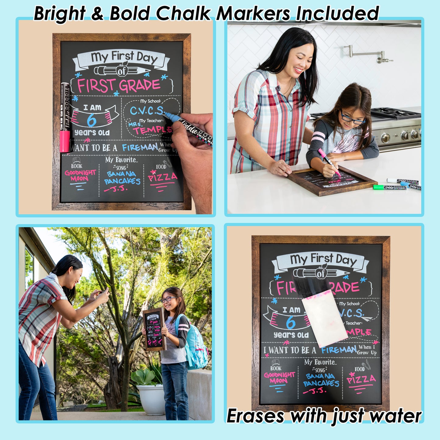 WhatSign Funny First & Last Day Of School Chalkboard Sign Back To Kids Boys Girls Double Sided Reusable1st Preschool Kindergarten P 37feabd7 5000 4b88 A892 1bd92d917837.51398b1b3a7ee0be277ff55993ab0059