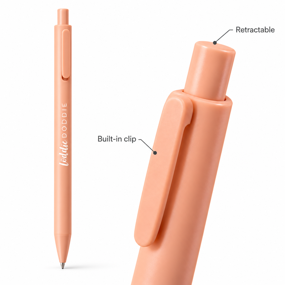 Loddie Doddie Retractable Gel Pens, Soft-Touch Satin Grip, Assorted Color Collection, 48 Pack