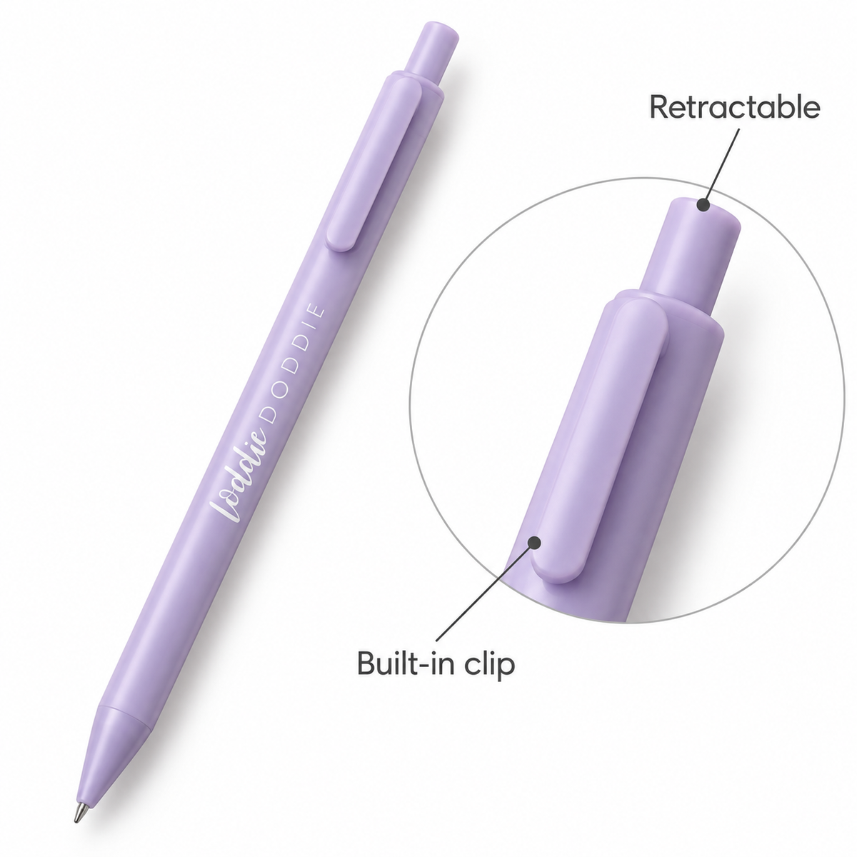 Loddie Doddie Retractable Jewel-Tone Gel Pens, Color-Coded Barrels, 18 Pack