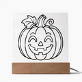 Jack-O-Lantern Acrylic Square Plaques