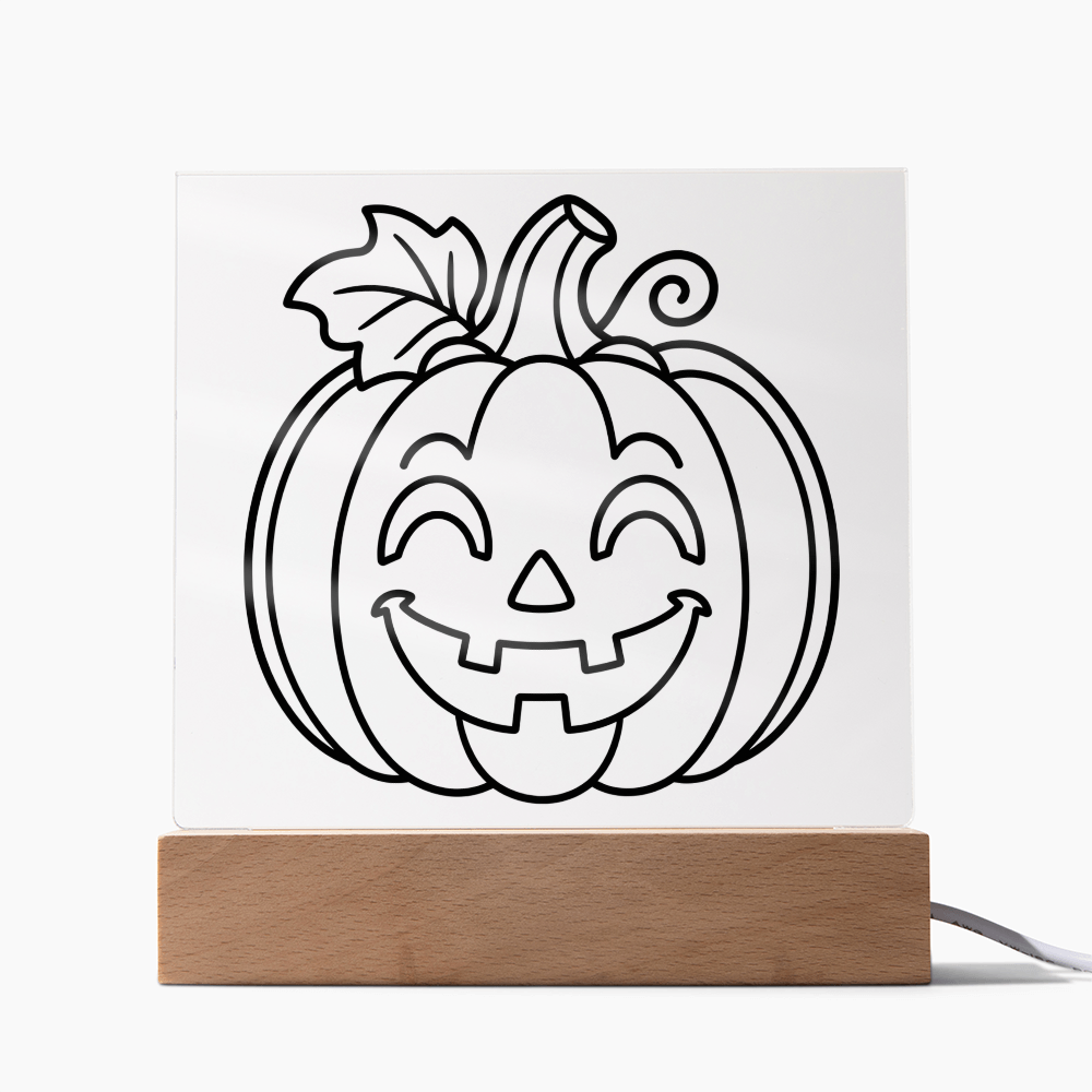 Jack-O-Lantern Acrylic Square Plaques