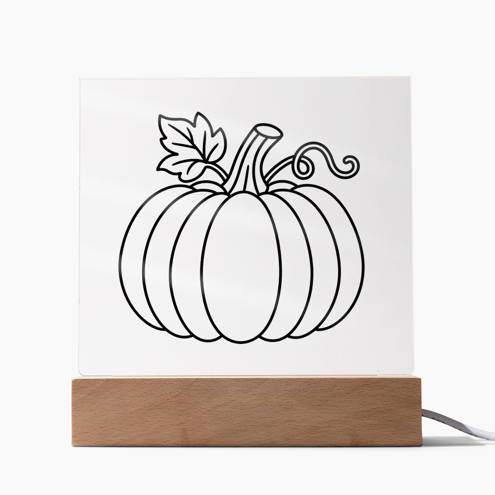 Pumpkin Acrylic Square Plaque