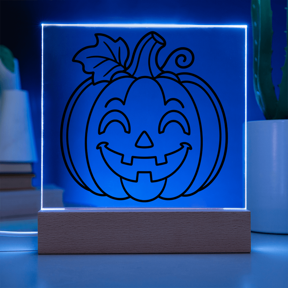 Jack-O-Lantern Acrylic Square Plaques