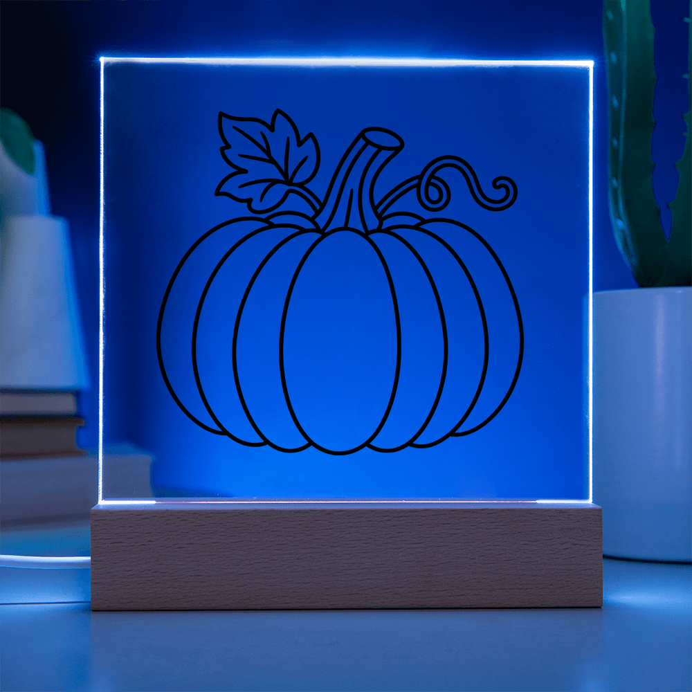 Pumpkin Acrylic Square Plaque