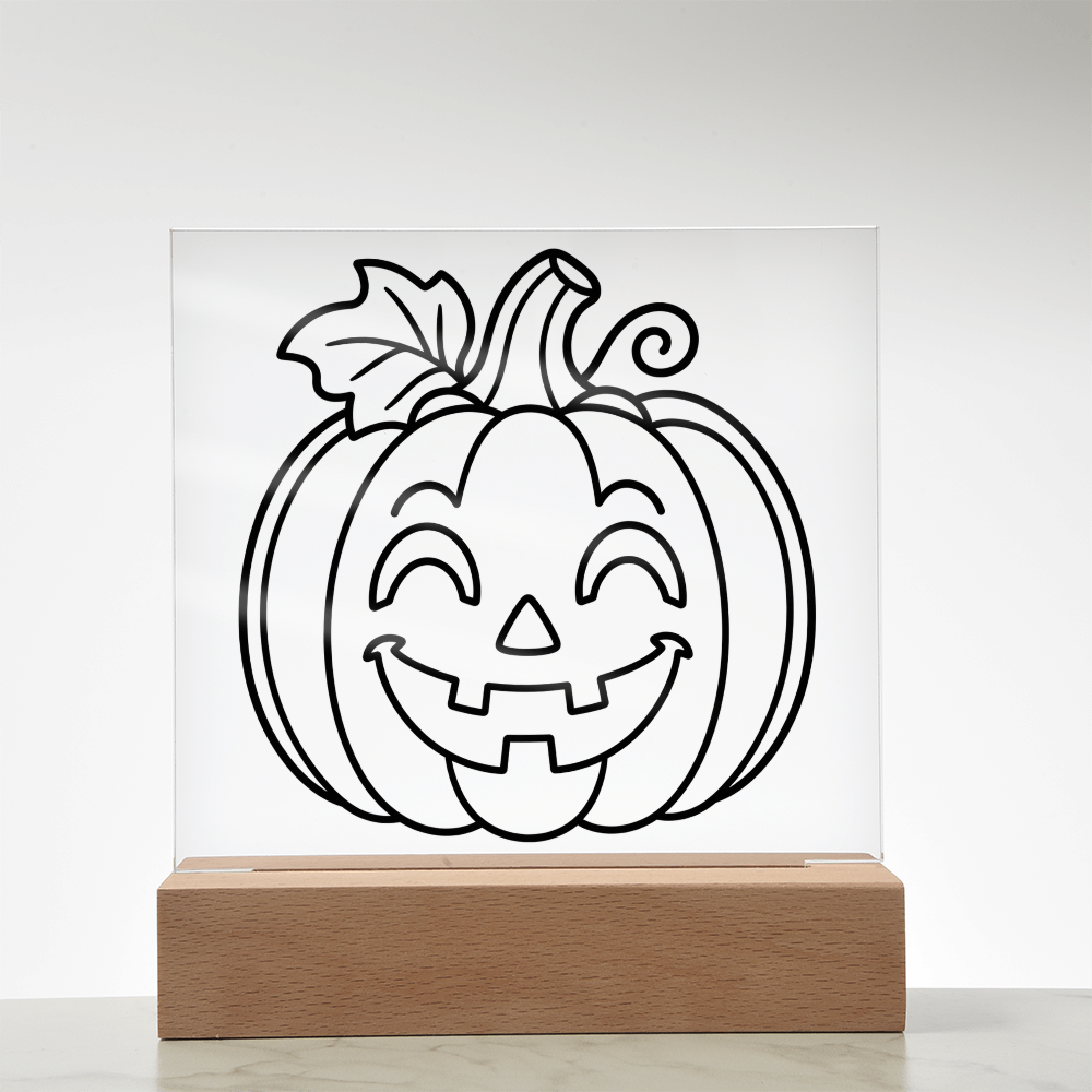 Jack-O-Lantern Acrylic Square Plaques