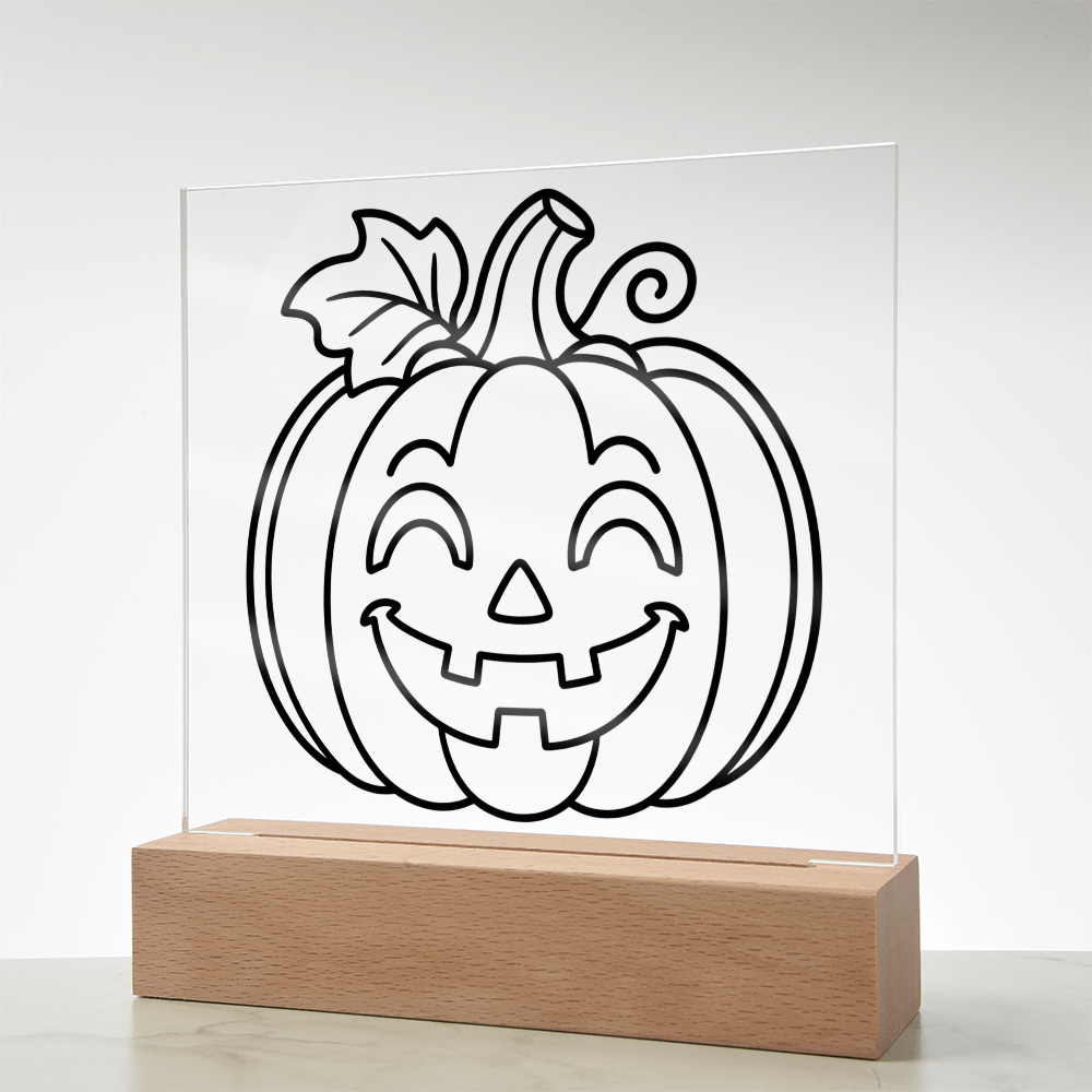 Jack-O-Lantern Acrylic Square Plaques