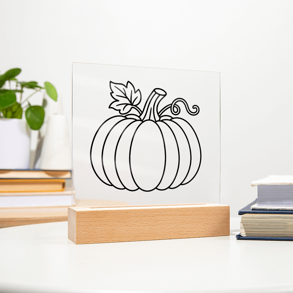 Pumpkin Acrylic Square Plaque