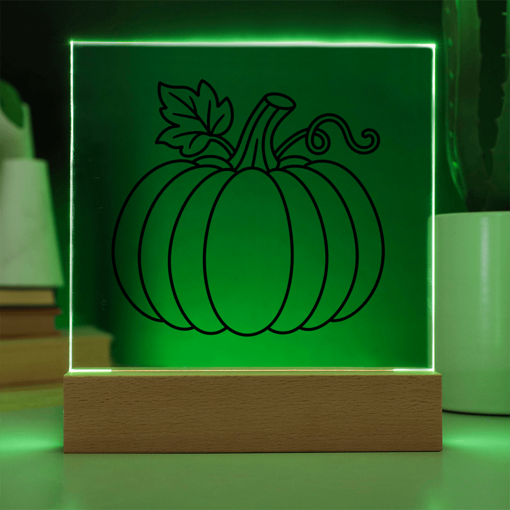 Pumpkin Acrylic Square Plaque