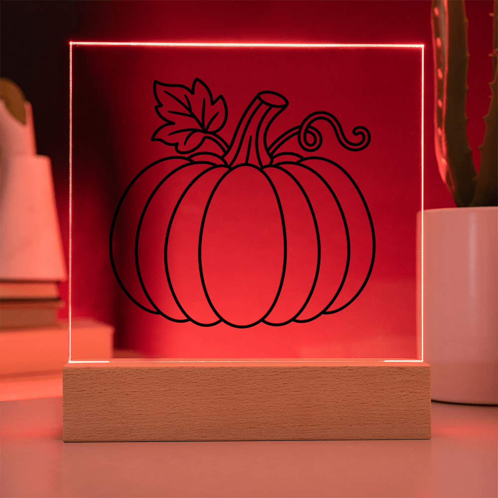 Pumpkin Acrylic Square Plaque