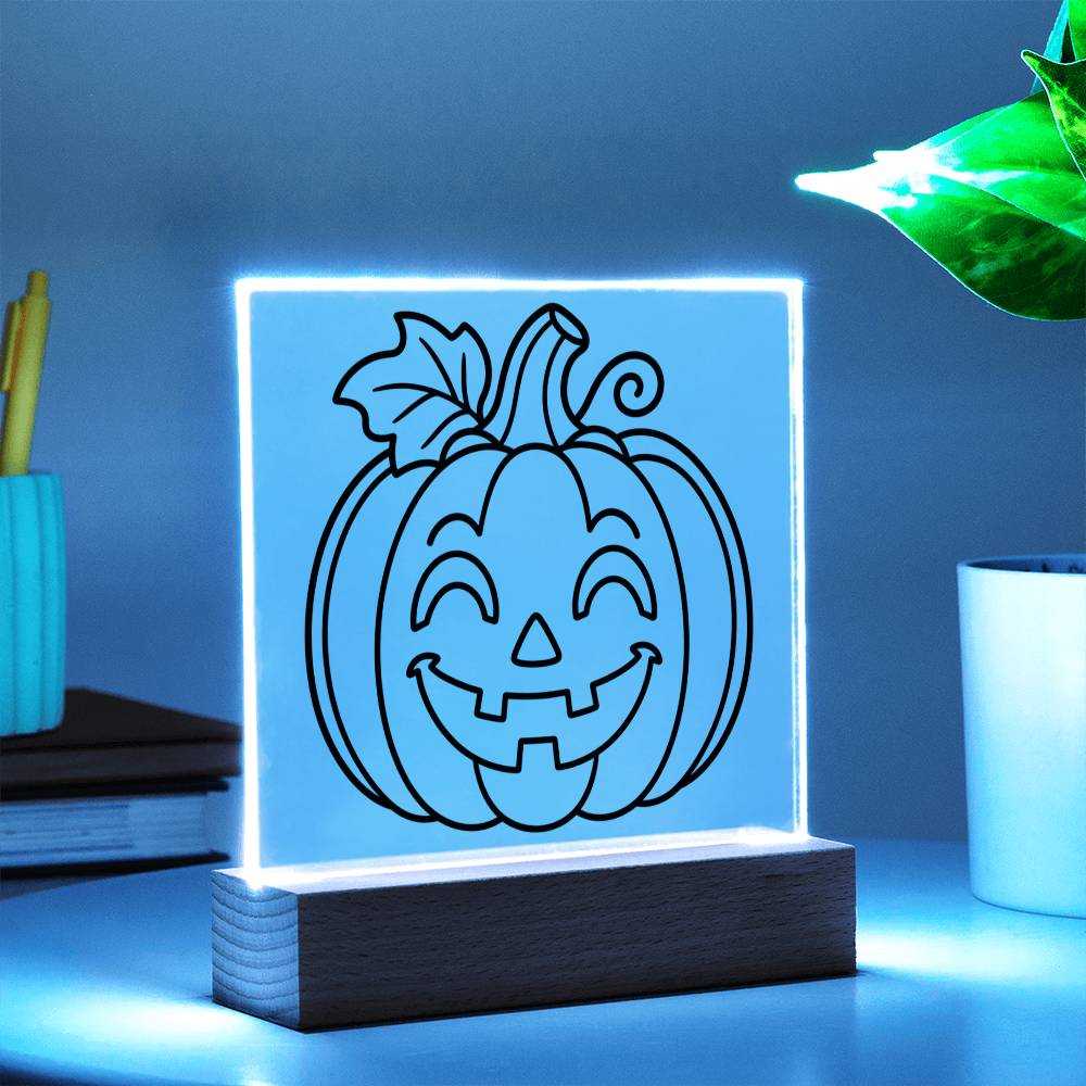 Jack-O-Lantern Acrylic Square Plaques