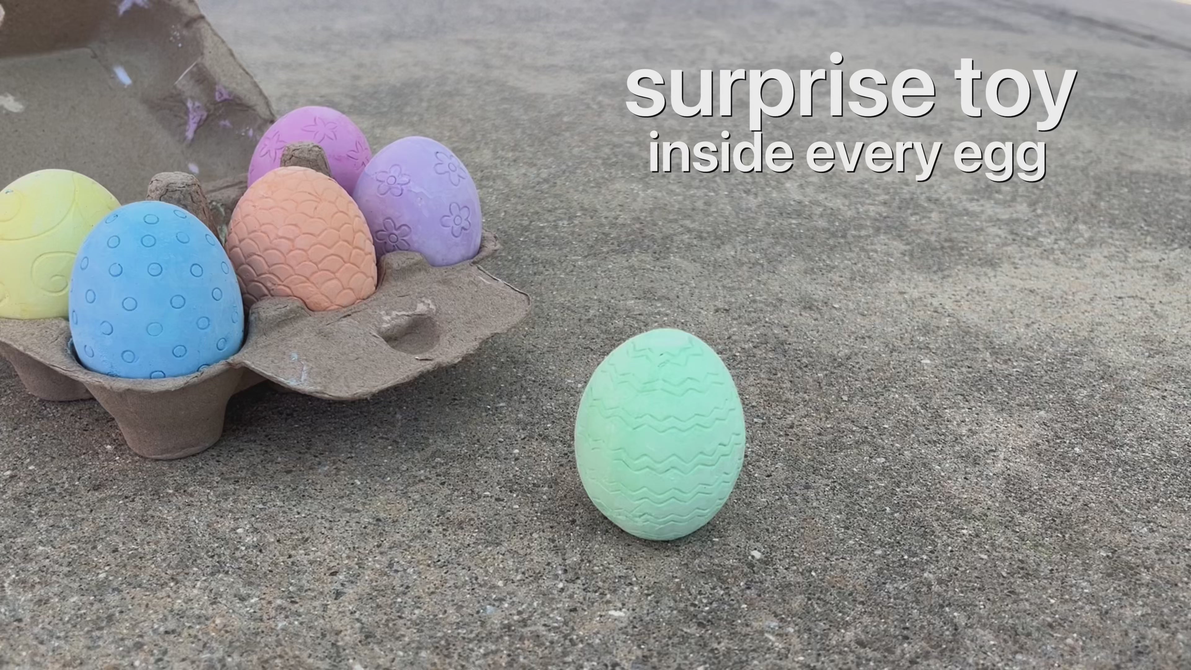 6ct Surprise Inside Sidewalk Chalk Eggs