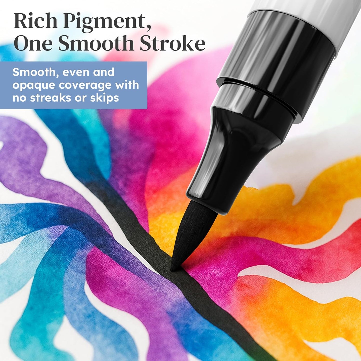Double-Ended Multi Surface Acrylic Markers with Fine and Brush Tip