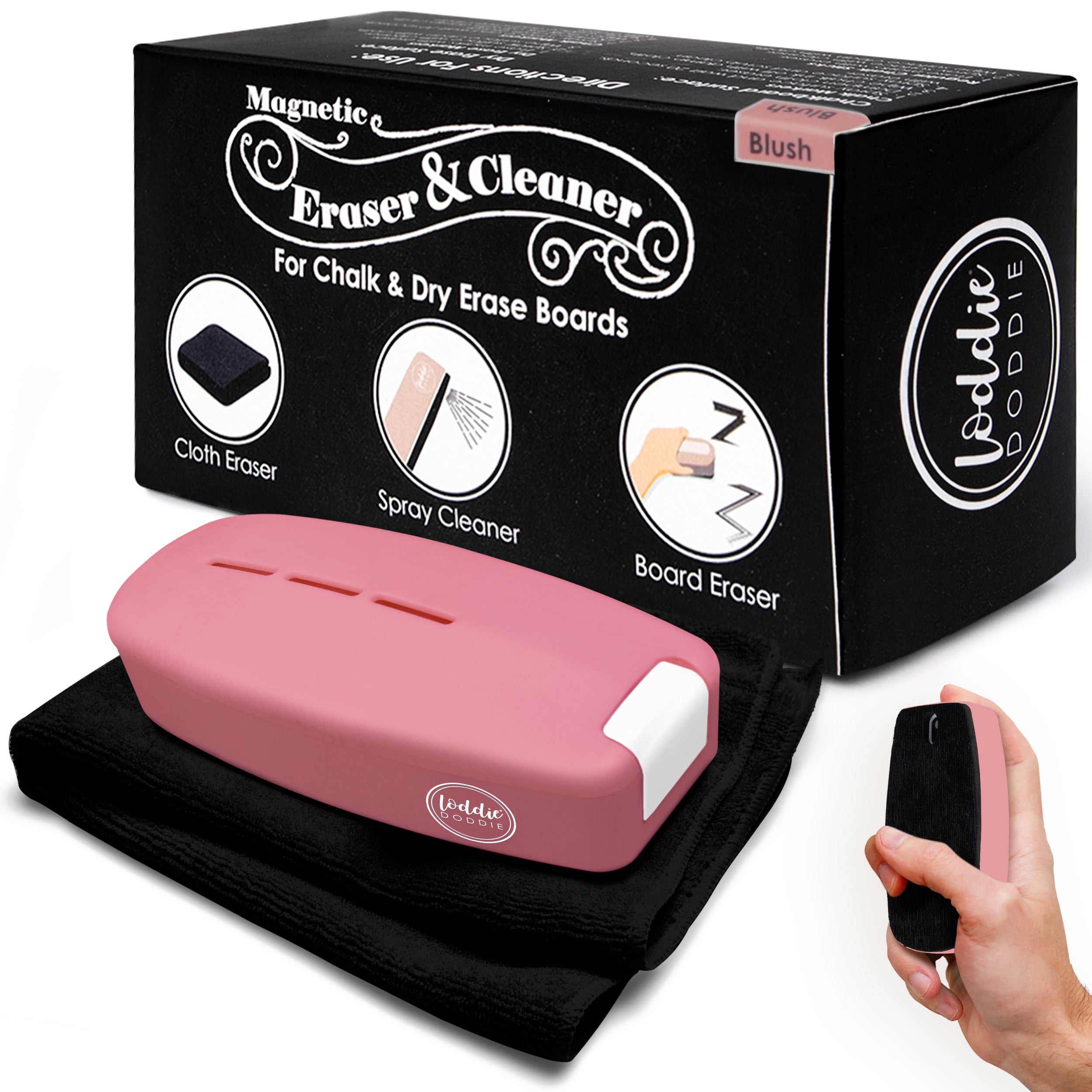 Board Cleaning Kit - Magnetic Eraser with Spray Cleaner - Blush