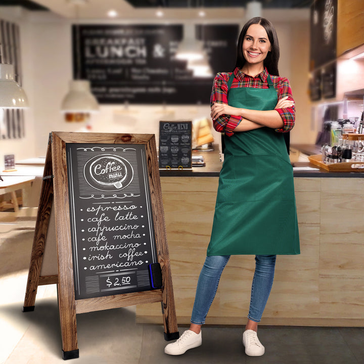 Rustic Chalkboard A-Frame Easel- Double Sided Magnetic Surface