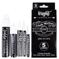 5ct Multi-Size Tips Chalk Markers - Bright White