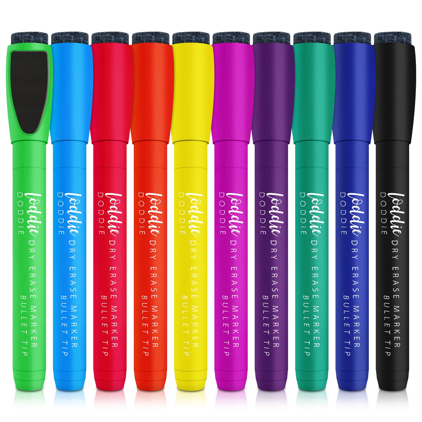 10ct Magnetic Dry Erase Markers with Eraser Caps