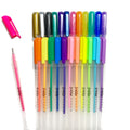 24ct Gel Pens with Plastic Carry Case - Neon, Metallic, Glitter and Pastel