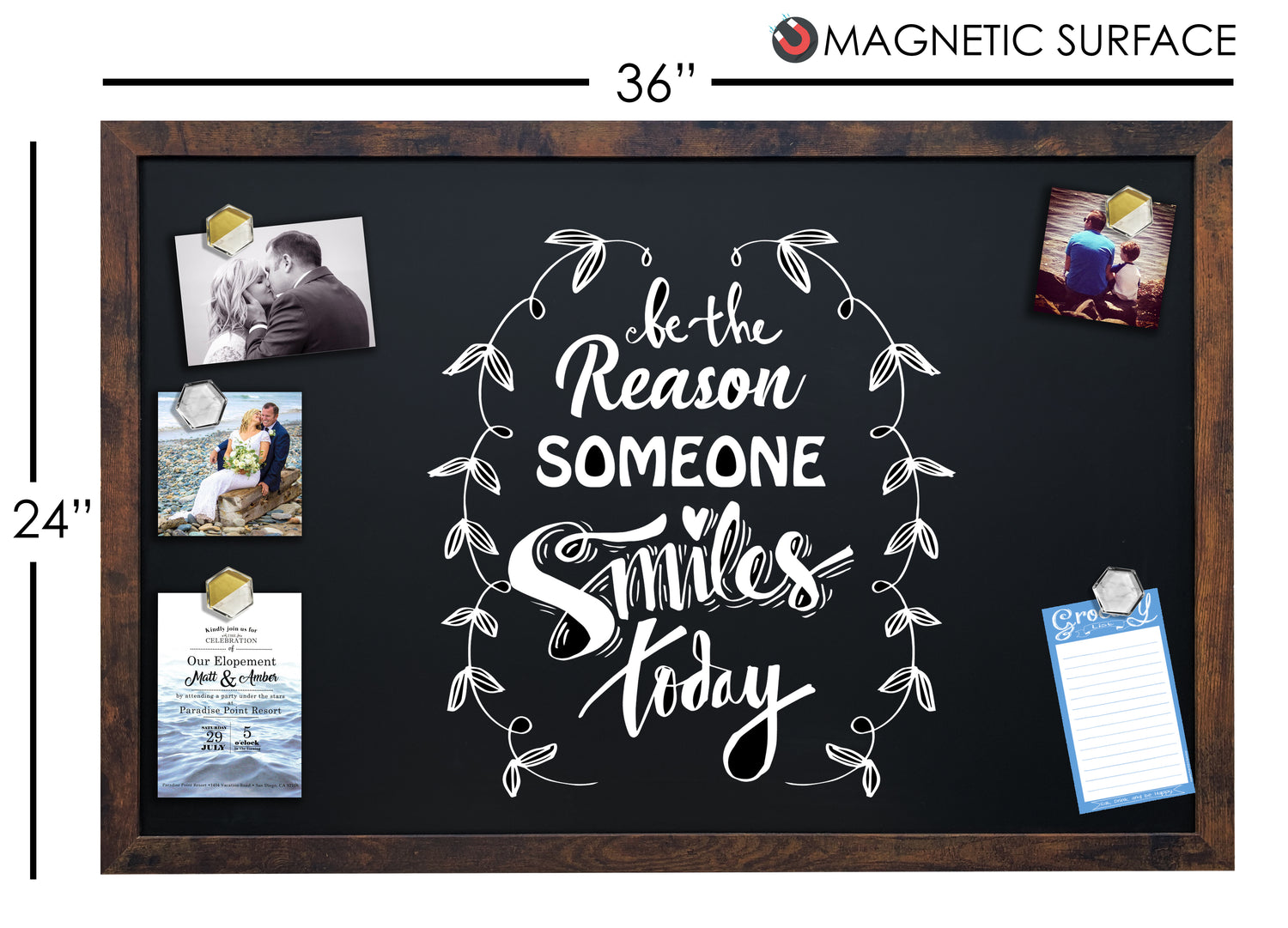 24x36 Chalkboard | Magnetic Chalkboard - LoddieDoddie