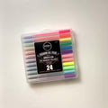 24ct Gel Pens with Plastic Carry Case - Neon, Metallic, Glitter and Pastel