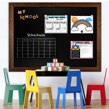 46x34.5 Rustic Framed Magnetic Chalkboard