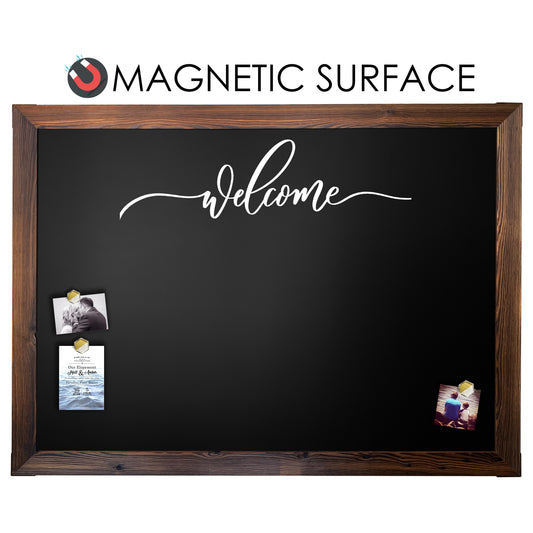 46x34.5 Rustic Framed Magnetic Chalkboard