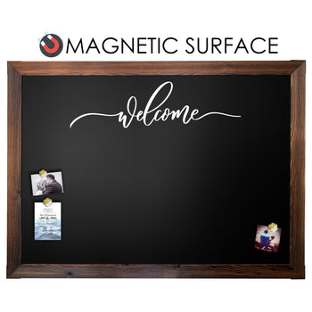 46x34.5 Rustic Framed Magnetic Chalkboard